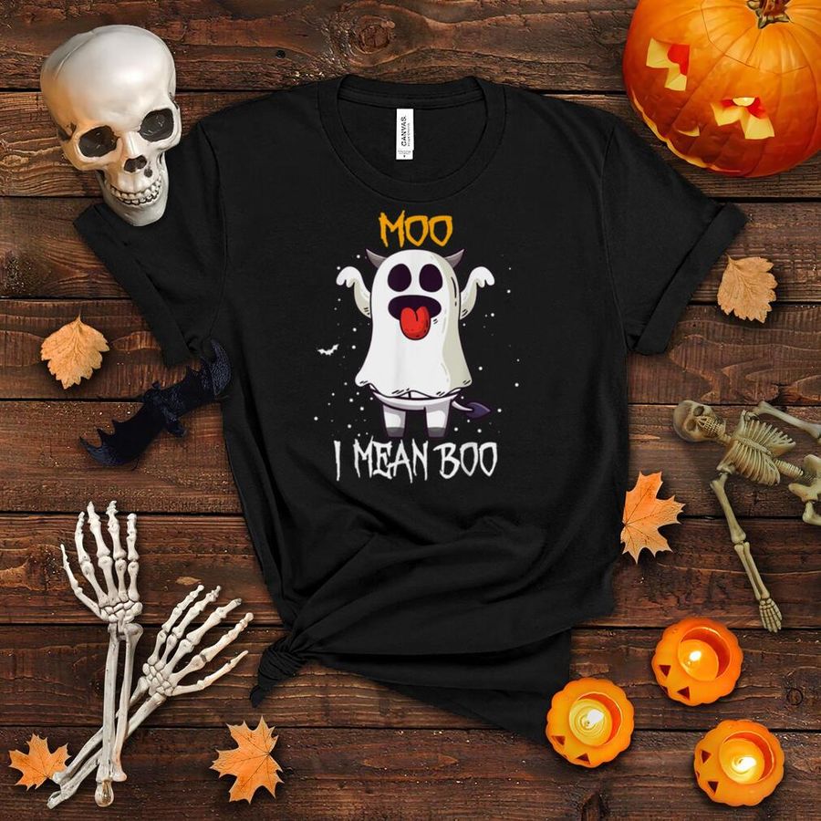 Ghost Cow Moo I Mean Boo Moon Halloween 2021 Ghost Cow Boo T Shirt