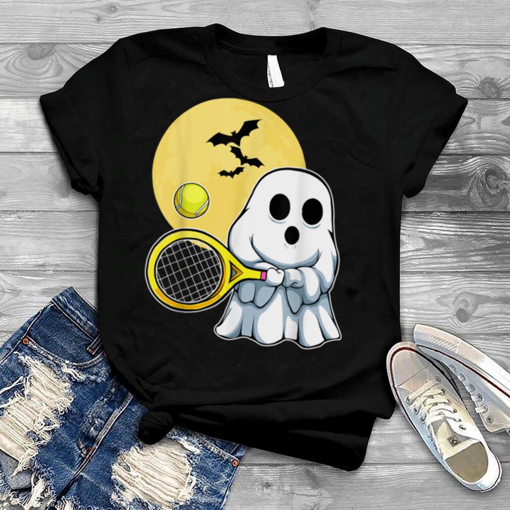 Ghost Tennis Player Lazy Halloween Costume Cute Sport T Shirt