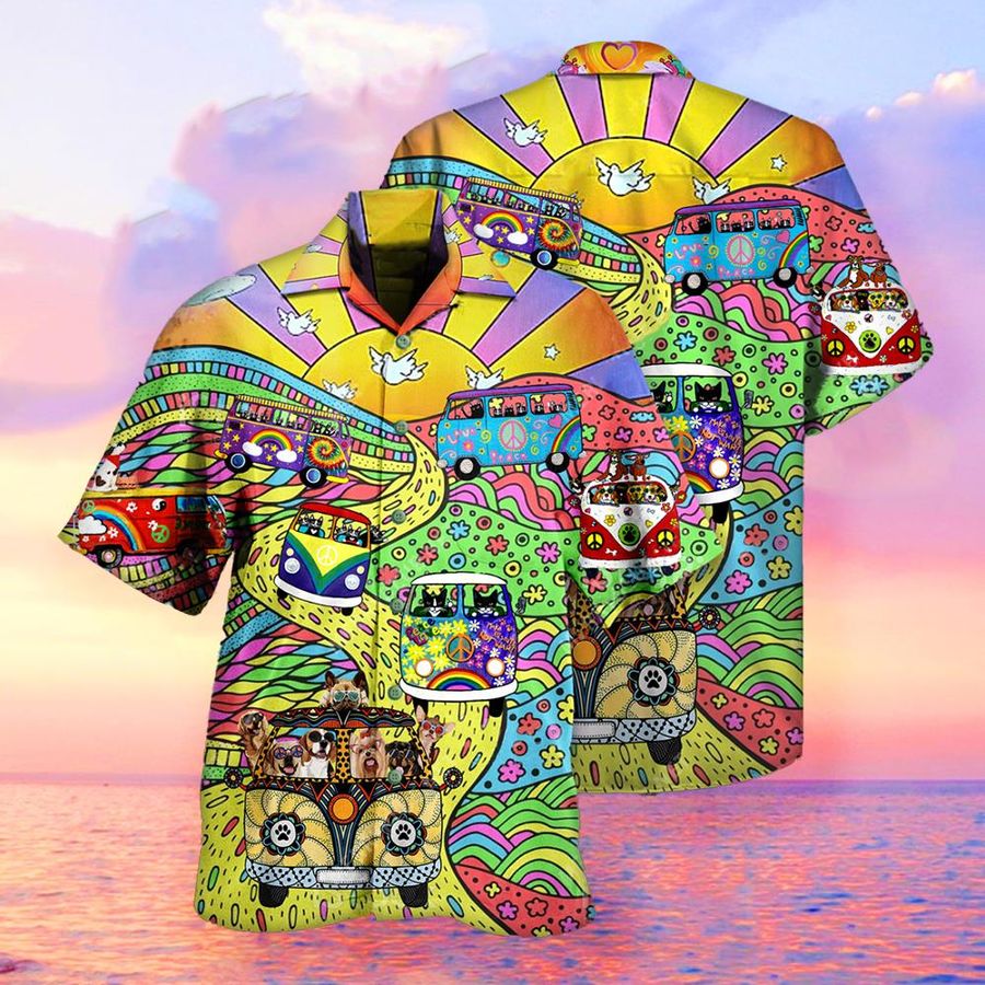 Gift For Pet Lover Trippie Hippie Cat Dog Hawaiian Shirt Pre13111, Hawaiian shirt, beach shorts, One-Piece Swimsuit, Polo shirt, funny shirts