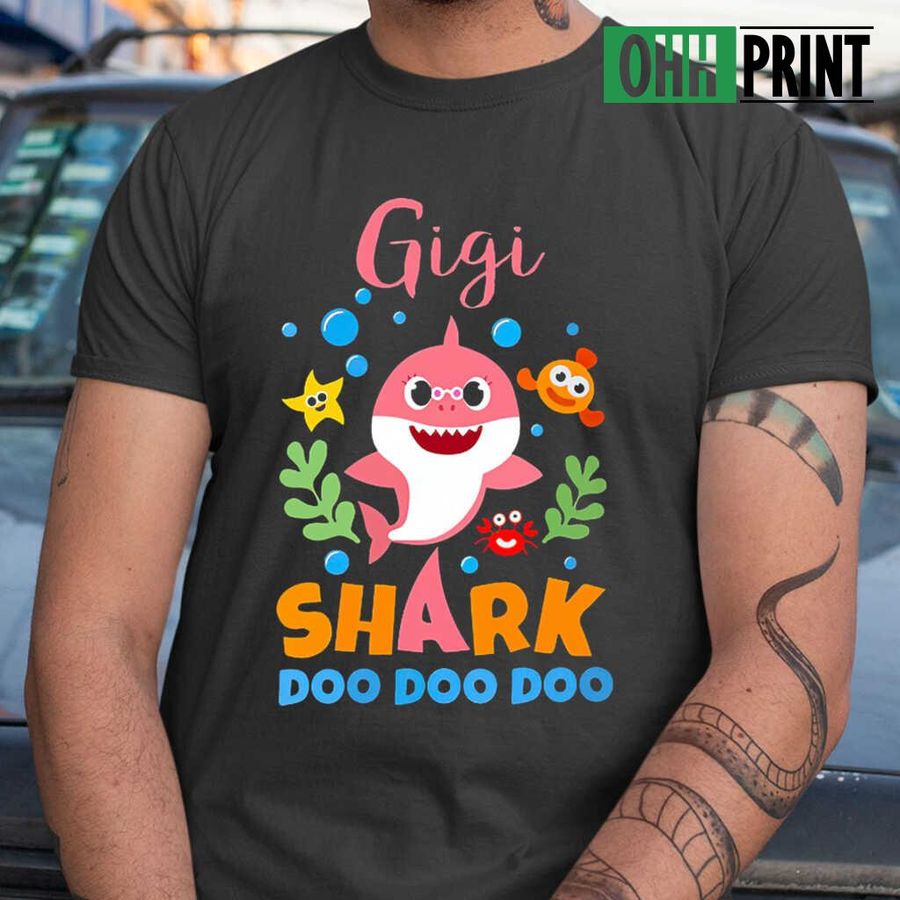 Gigi Shark Doo Doo Doo Tshirts Black