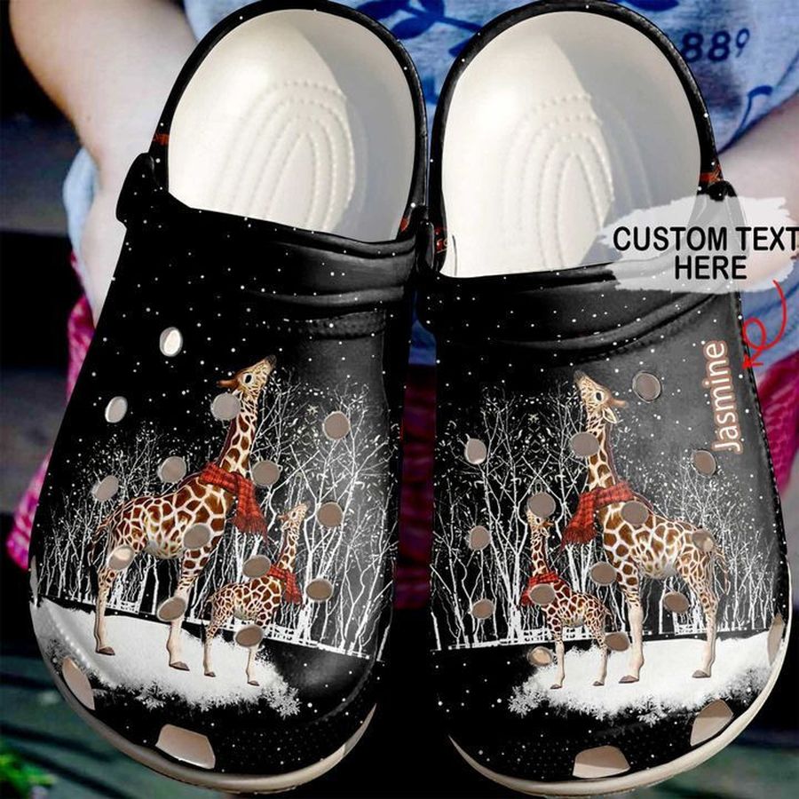 Giraffe Personalized Winter Sku 1156 Crocs Clog Shoes