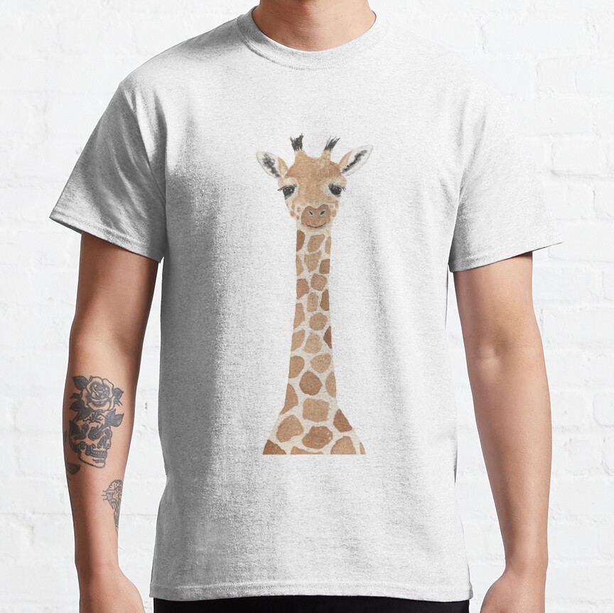 Giraffe Watercolor Classic T-Shirt