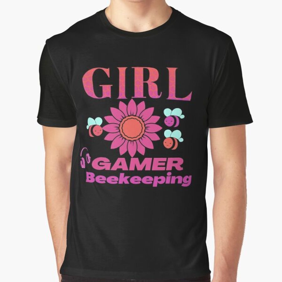 Girl Gamer Beekeeping Graphic T-Shirt