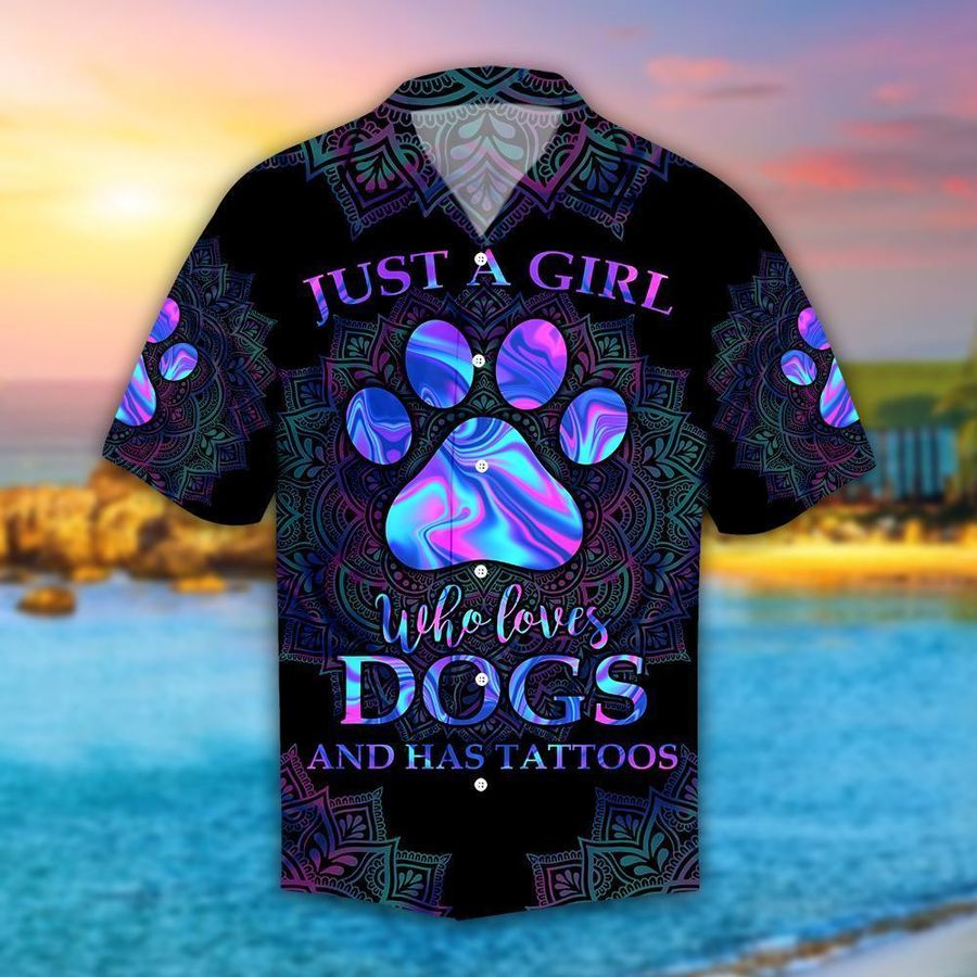 Girl Loves Dogs Hawaiian Shirt Pre13120, Hawaiian shirt, beach shorts, One-Piece Swimsuit, Polo shirt, funny shirts, gift shirts, Graphic Tee