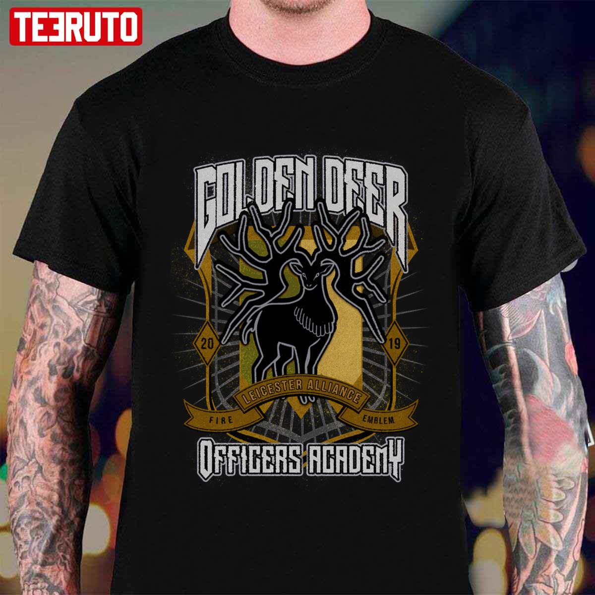 Golden Deer Crest Leicester Alliance Officers Academy Fire Emblem Unisex T-Shirt