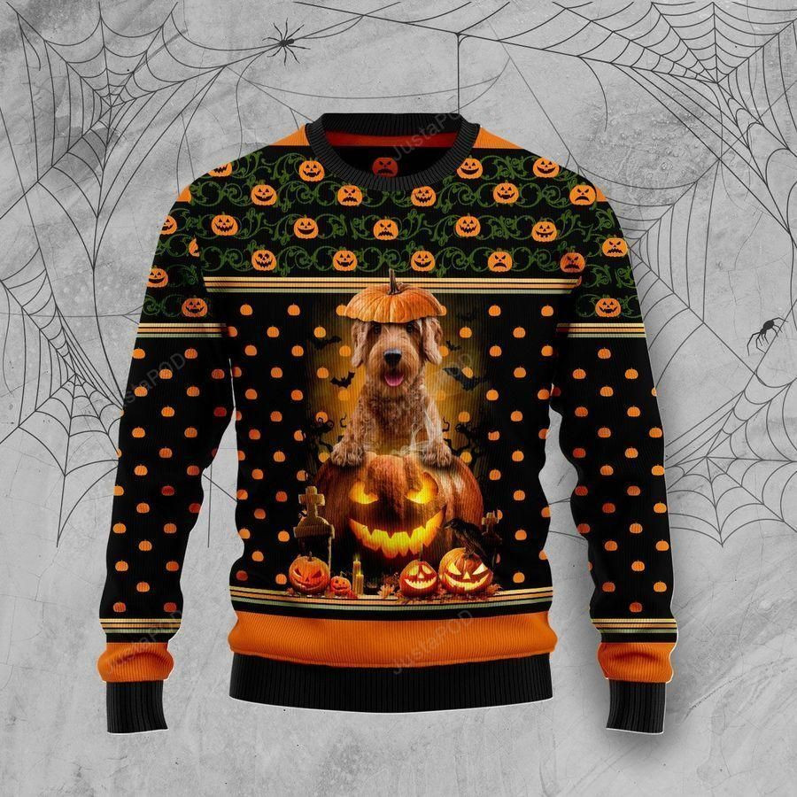 Golden Dog Ugly Christmas Sweater All Over Print Sweatshirt Ugly