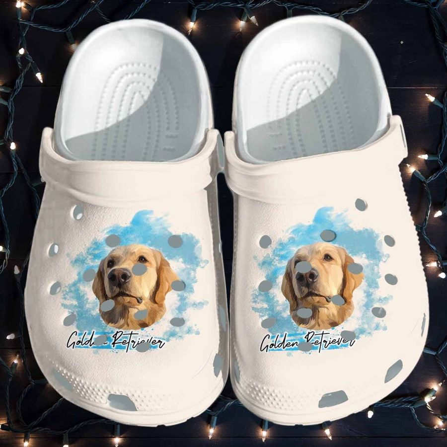 Golden Retriever Dog Cute Shoes Crocs Birthday Daughter Gifts - Dog Croc Shoes Gifts Men Women