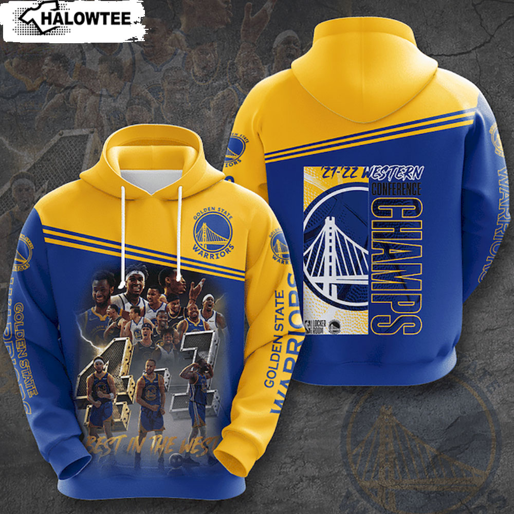 Golden State Warriors 2022 Western Conference Champions Golden State Warriors 3D Hoodie Gift for Golden State Warriors Fans