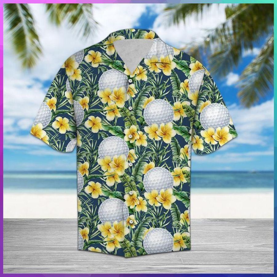 Golf Frangipani Hawaiian Shirt Pre10943, Hawaiian shirt, beach shorts, One-Piece Swimsuit, Polo shirt, funny shirts, gift shirts, Graphic Tee
