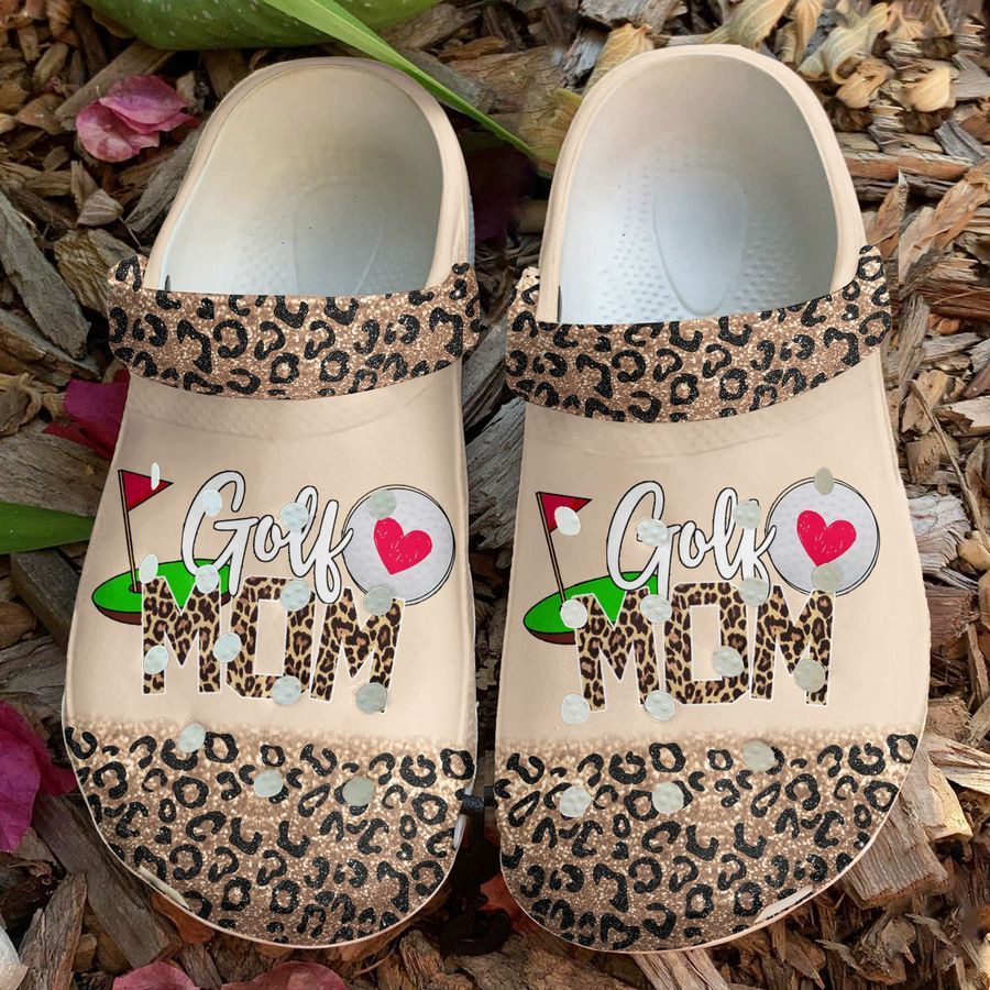 Golf Mom Cheetah Sku 1195 Crocs Clog Shoes