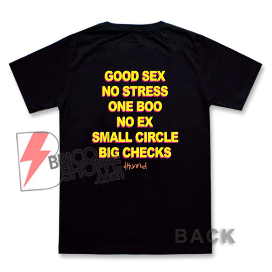 Good Sex No Stress One Boo No Ex Small Circle Big Checks Shirt – Funny’s Shirt On Sale