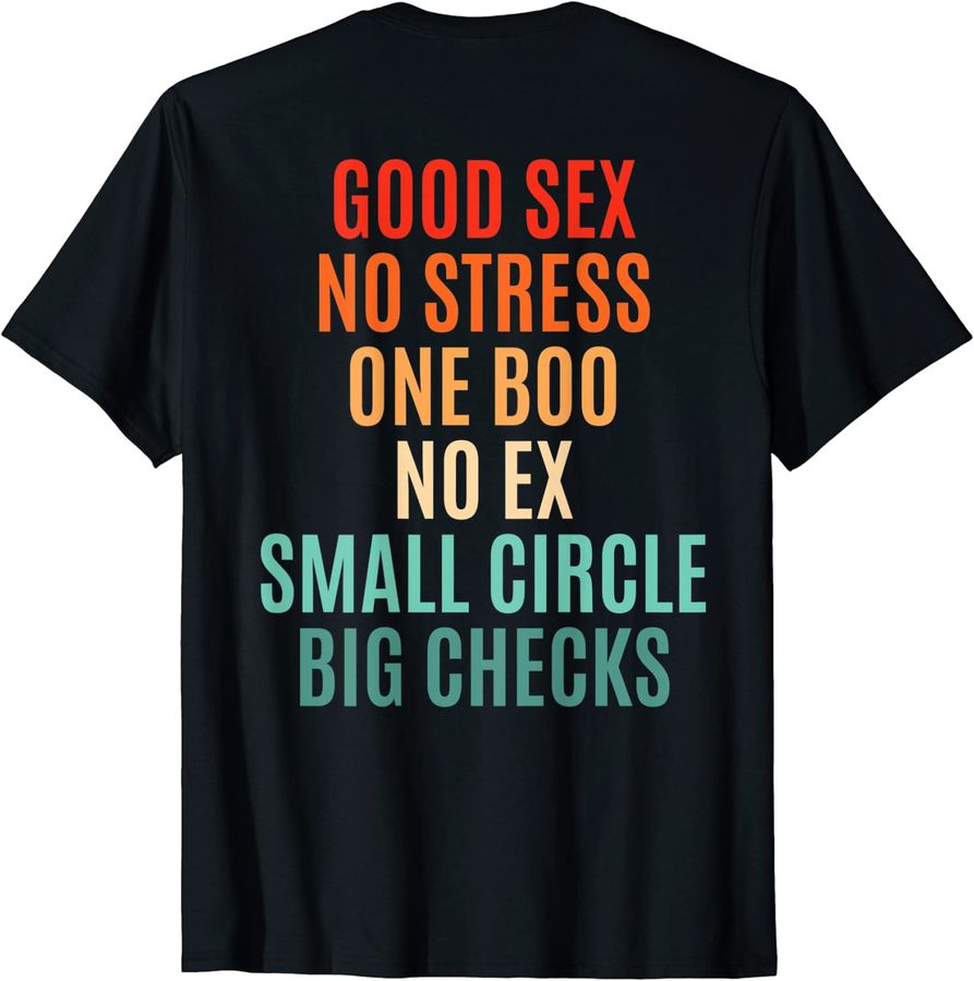 Good Sex No Stress One Boo No Ex Small Circle Big Checks