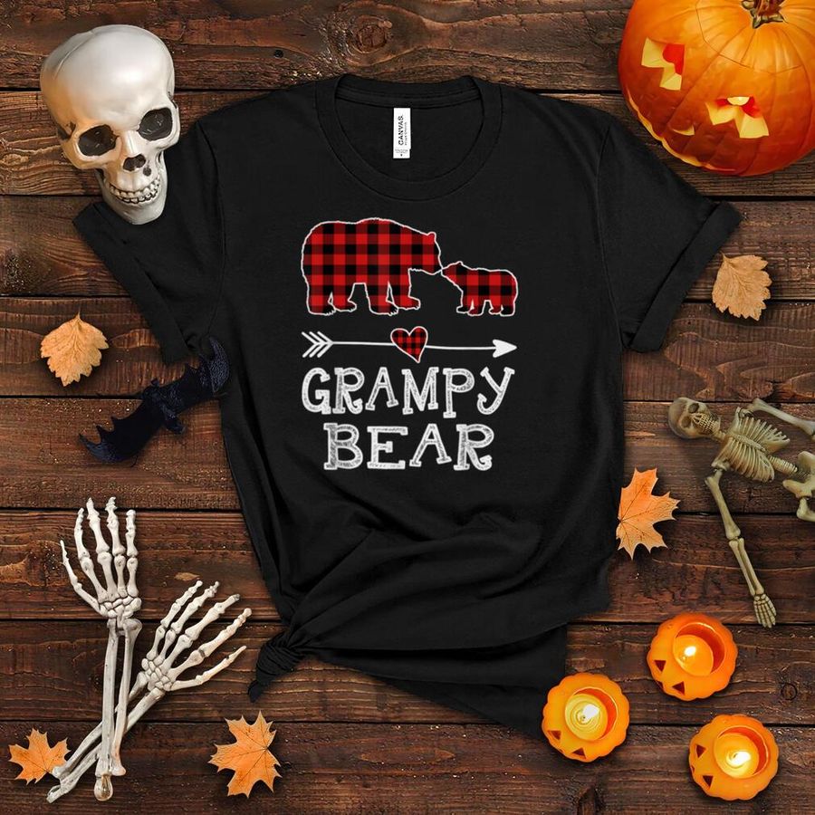 Grampy Bear Christmas Xmas Pajama Red Plaid Buffalo Family T Shirt