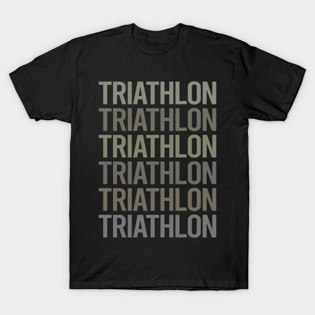 Gray Text Art Triathlon Triathlete T-shirt, Hoodie, SweatShirt, Long Sleeve