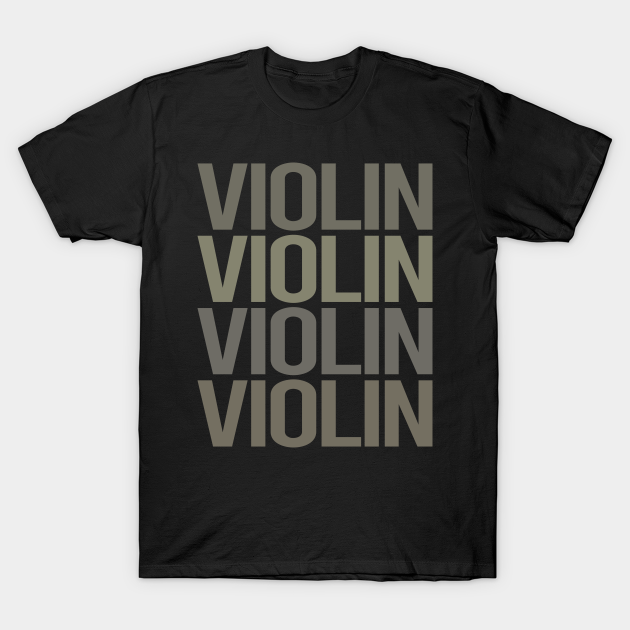 Gray Text Art Violin T-shirt, Hoodie, SweatShirt, Long Sleeve