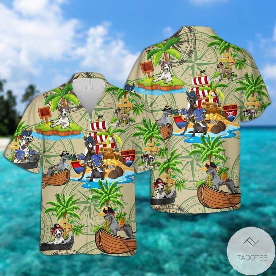 Great Dane Pirates Hawaiian Shirt