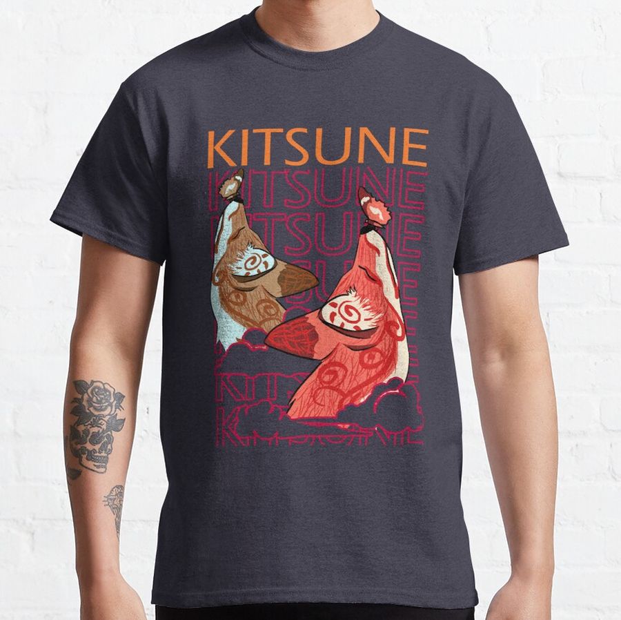 Great Model Cartoon Kitsune Gifts Music Fan Classic T-Shirt