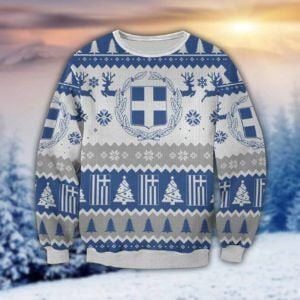 Greece 3D All Over Print Ugly Christmas Sweater Ugly Sweater