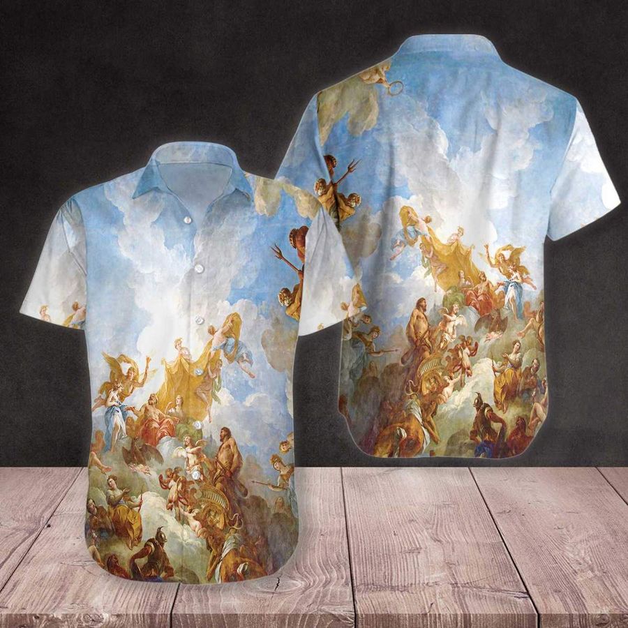 Greek Gods On Mount Olympus Hawaiian Shirt Pre13077, Hawaiian shirt, beach shorts, One-Piece Swimsuit, Polo shirt, funny shirts, gift shirts
