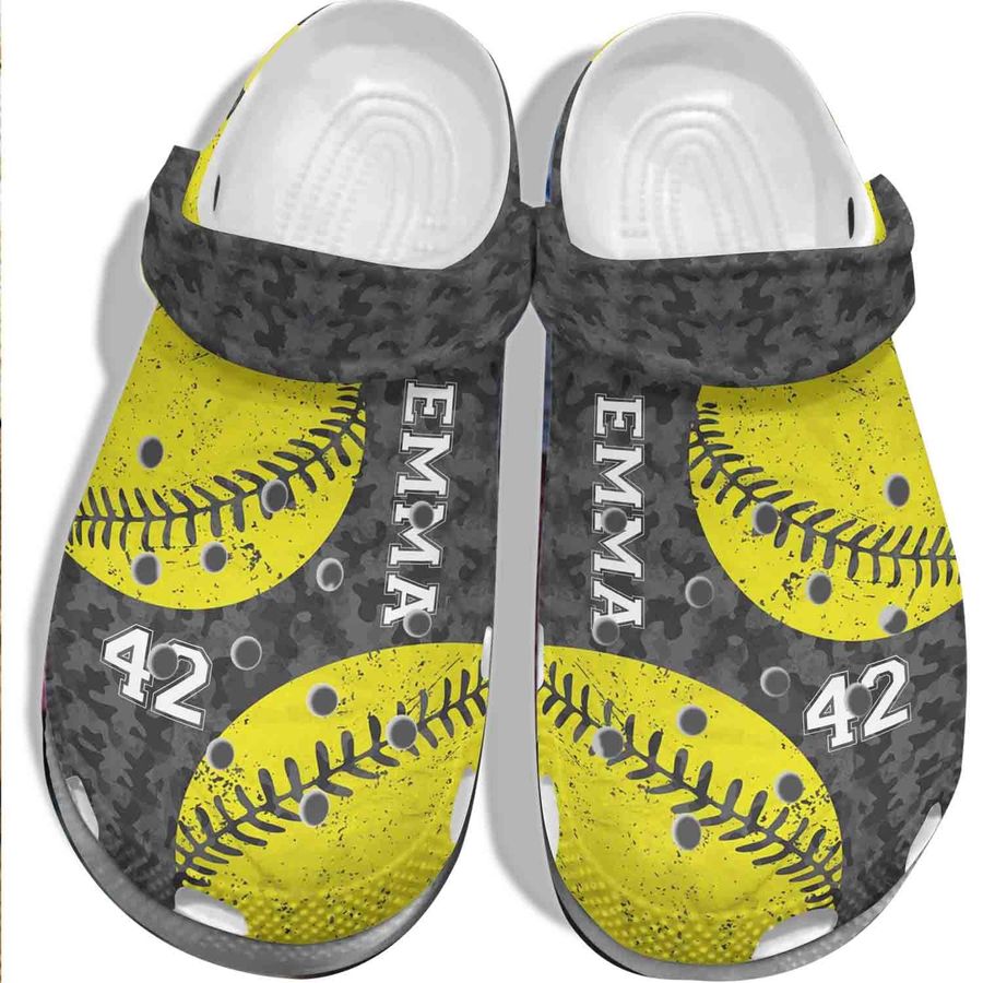 Green Baseball Ball Shoes Crocs For Batter Boy Girl - Funny Baseball Shoes Crocbland Clog For Men Women