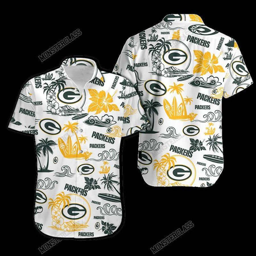 Green Bay Packers Island Hawaiian Shirt Short