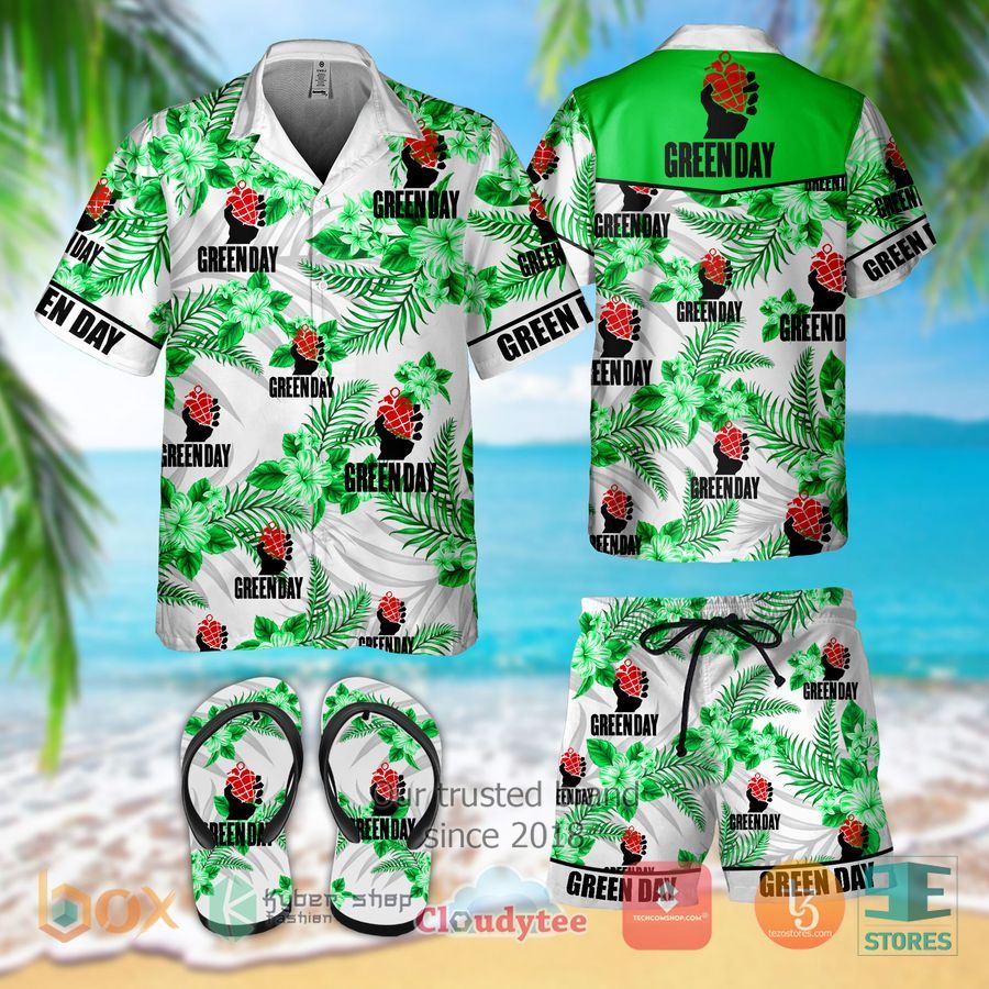 Green Day Band Hawaiian Shirt, Shorts – LIMITED EDITION