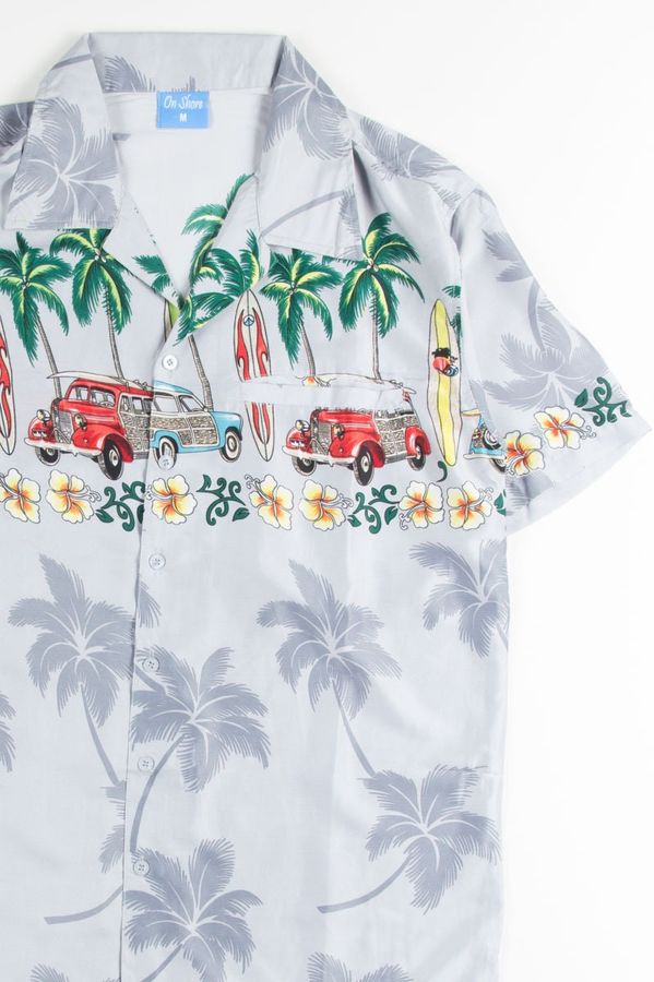 Grey Surfer Life Hawaiian Shirt