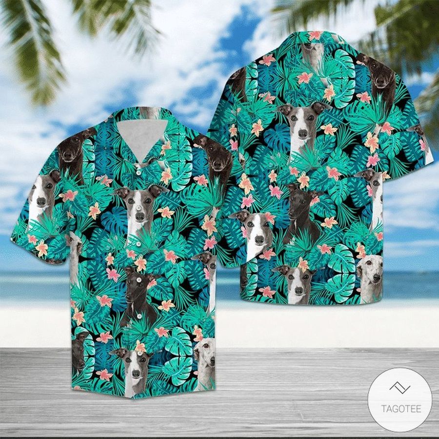 Greyhound Dog Tropical Hawaiian Shirt
