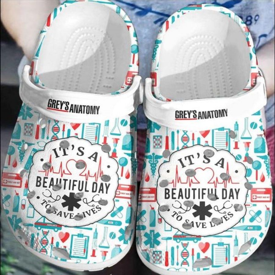 Grey’S Anatomy Adults Crocs Crocband Clog Shoes For Men Women Ht