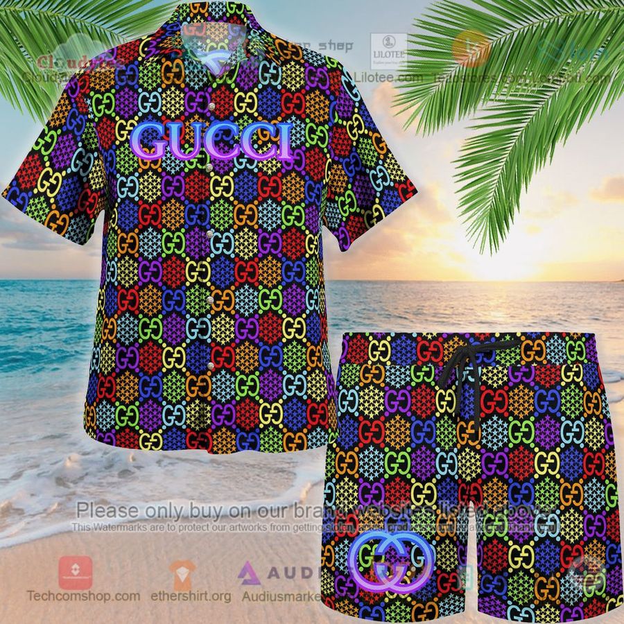 Gucci Full Color Pattern Hawaiian Shirt, Short – LIMITED EDITION