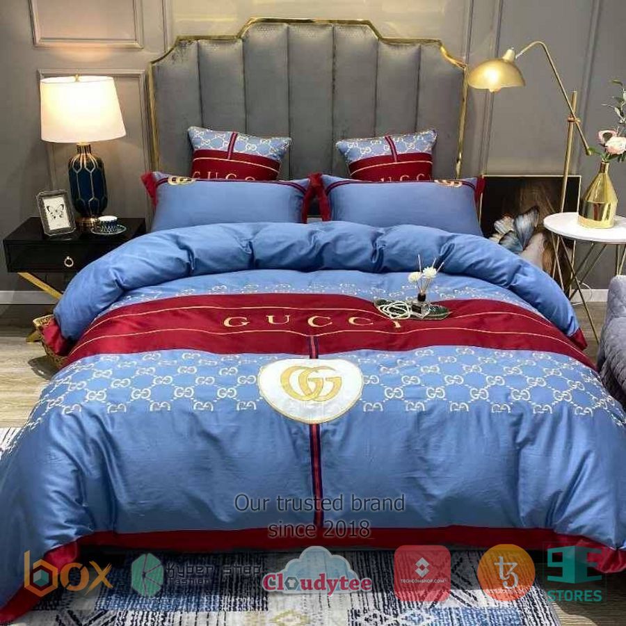 Gucci High-end Brand red blue pattern Bedding Set – LIMITED EDITION