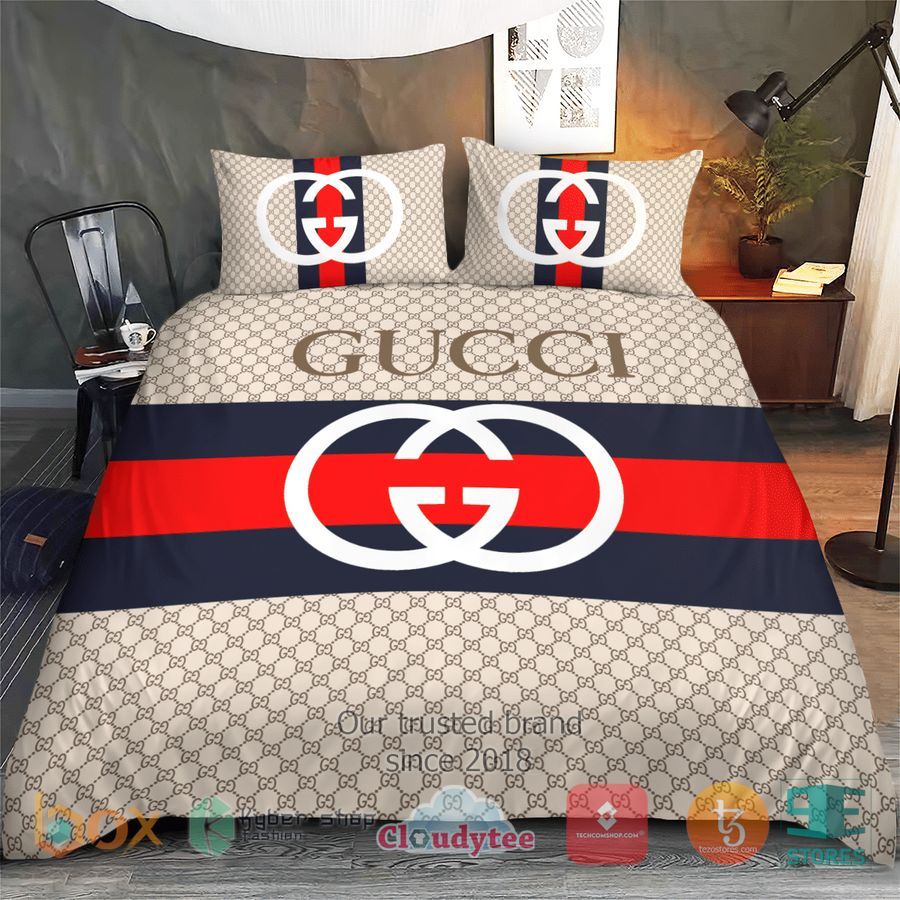 Gucci logo Italian High-end Brand Bedding Set – LIMITED EDITION