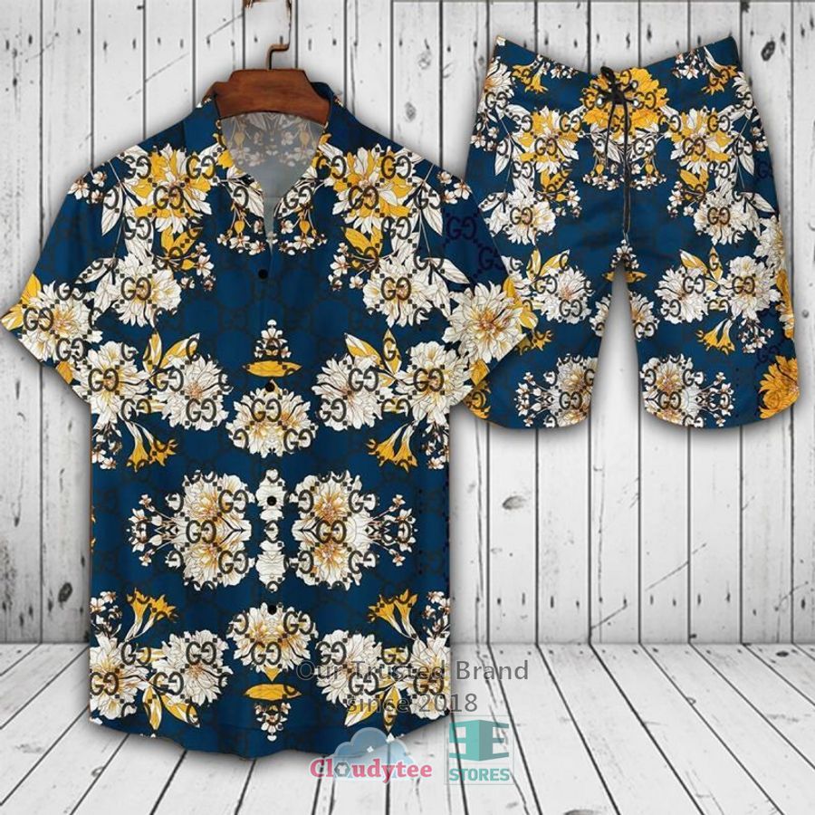 Gucci Pattern Navy Hawaiian Shirt, Short – LIMITED EDITION