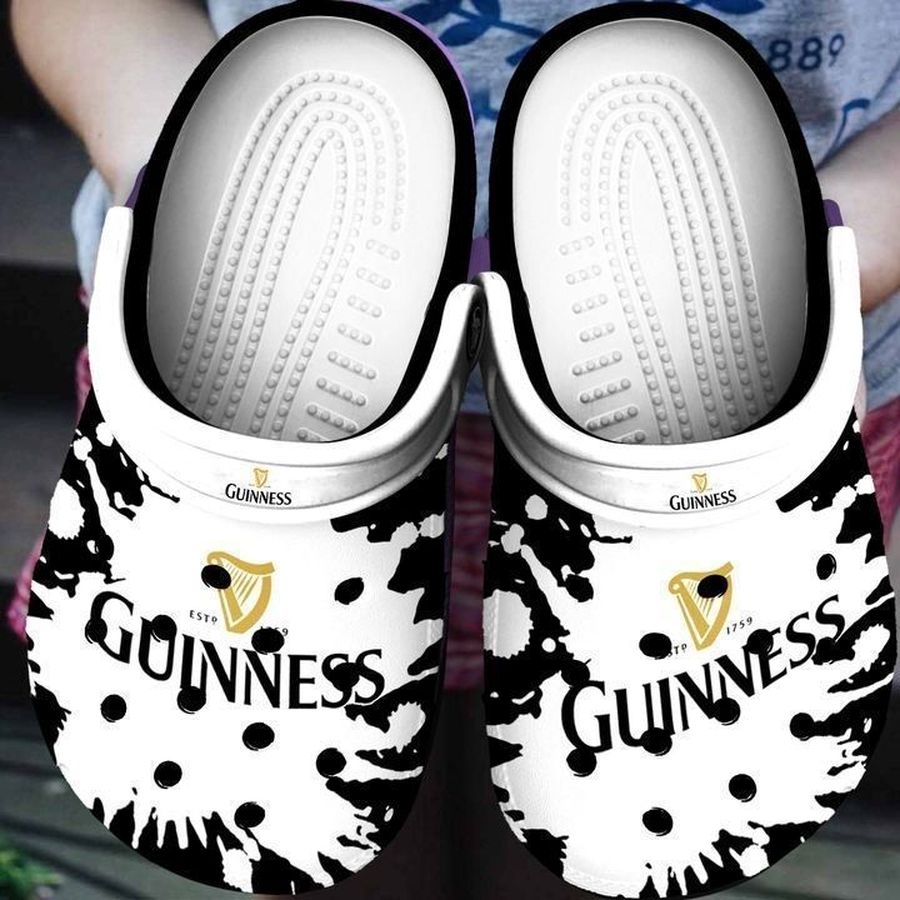 Guinness Beer Bw Rubber Crocs Crocband Clogs, Comfy Footwear