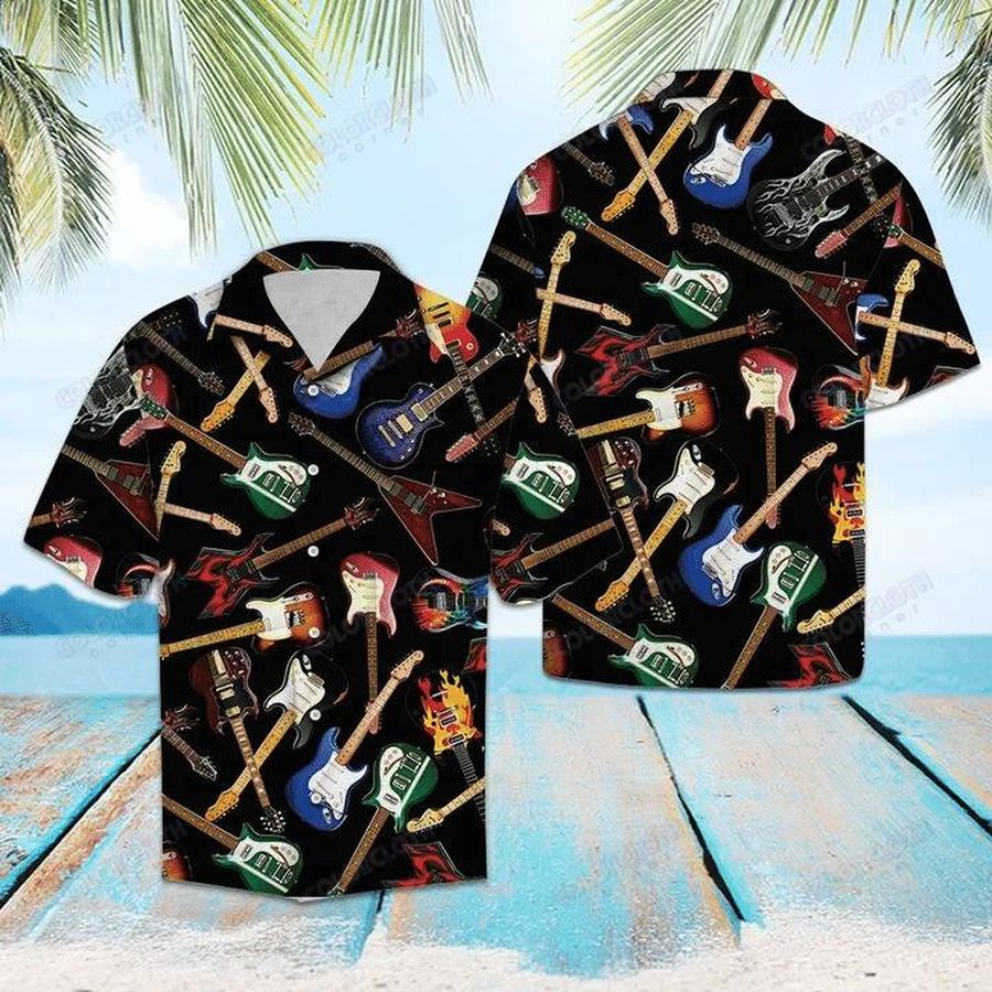 Guitar Hawaiian Shirt Pre10910, Hawaiian shirt, beach shorts, One-Piece Swimsuit, Polo shirt, funny shirts, gift shirts, Graphic Tee