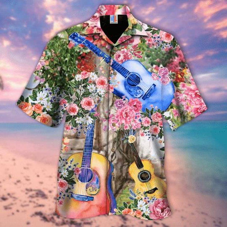 Guitar Melody And Rose Garden Hawaiian Shirt Pre11544, Hawaiian shirt, beach shorts, One-Piece Swimsuit, Polo shirt, funny shirts, gift shirts