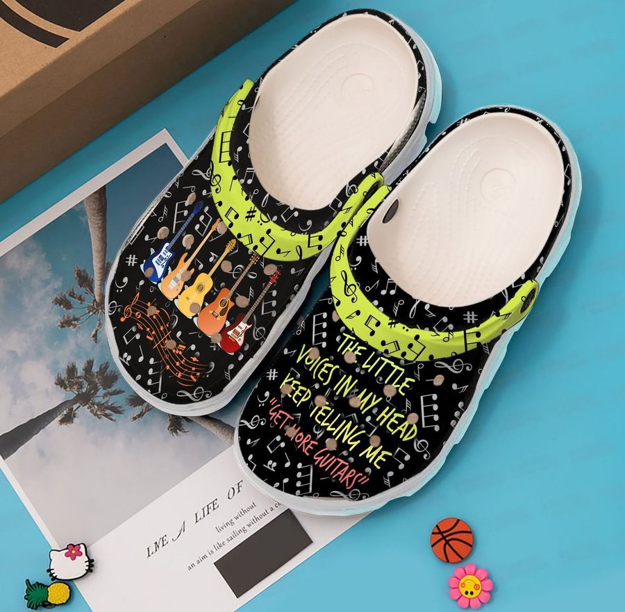 Guitar Personalized Clog Custom Crocs Comfortablefashion Style Comfortable For Women Men Kid Print 3D The Little Voices In My Head