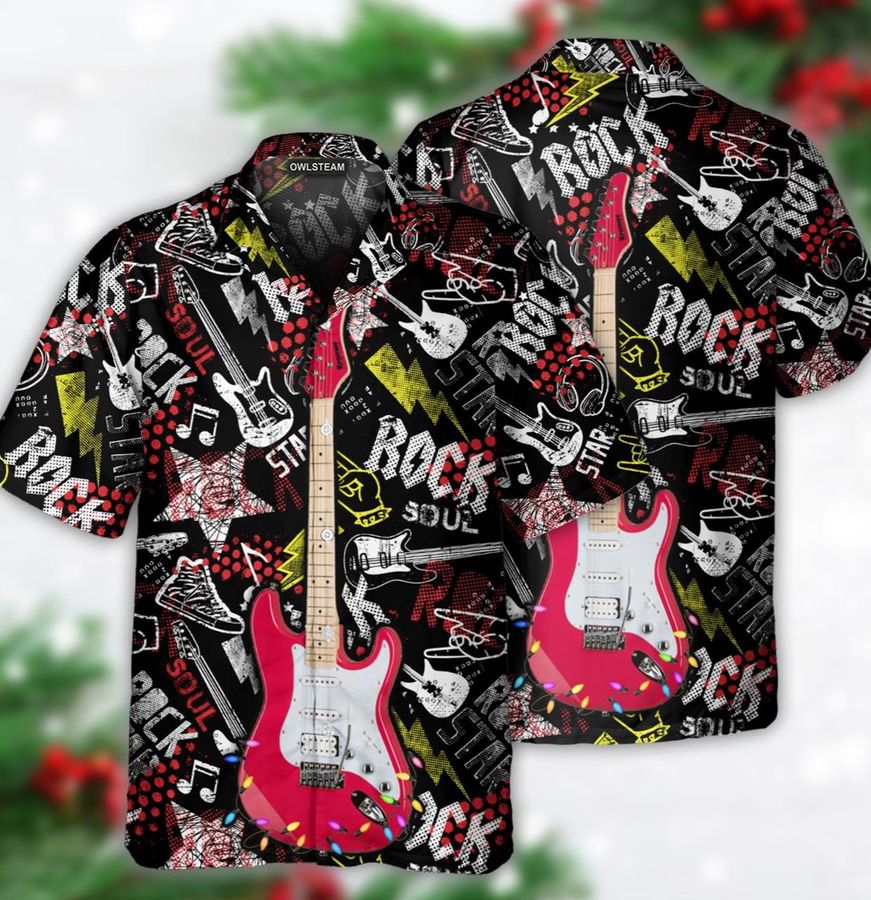 Guitar Rock Soul Merry Christmas Hawaiian Shirt