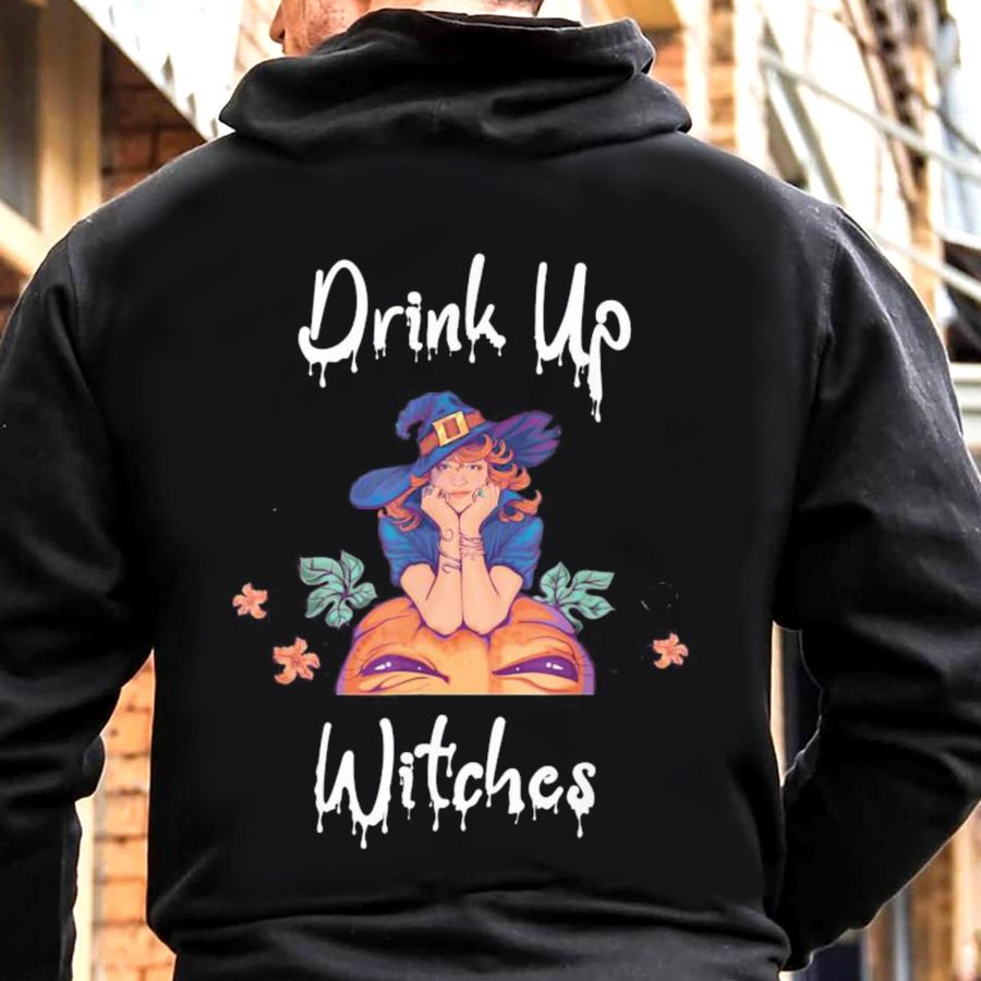 Halloween Drink Up Witches Costumes Wine Lovers Halloween Shirt