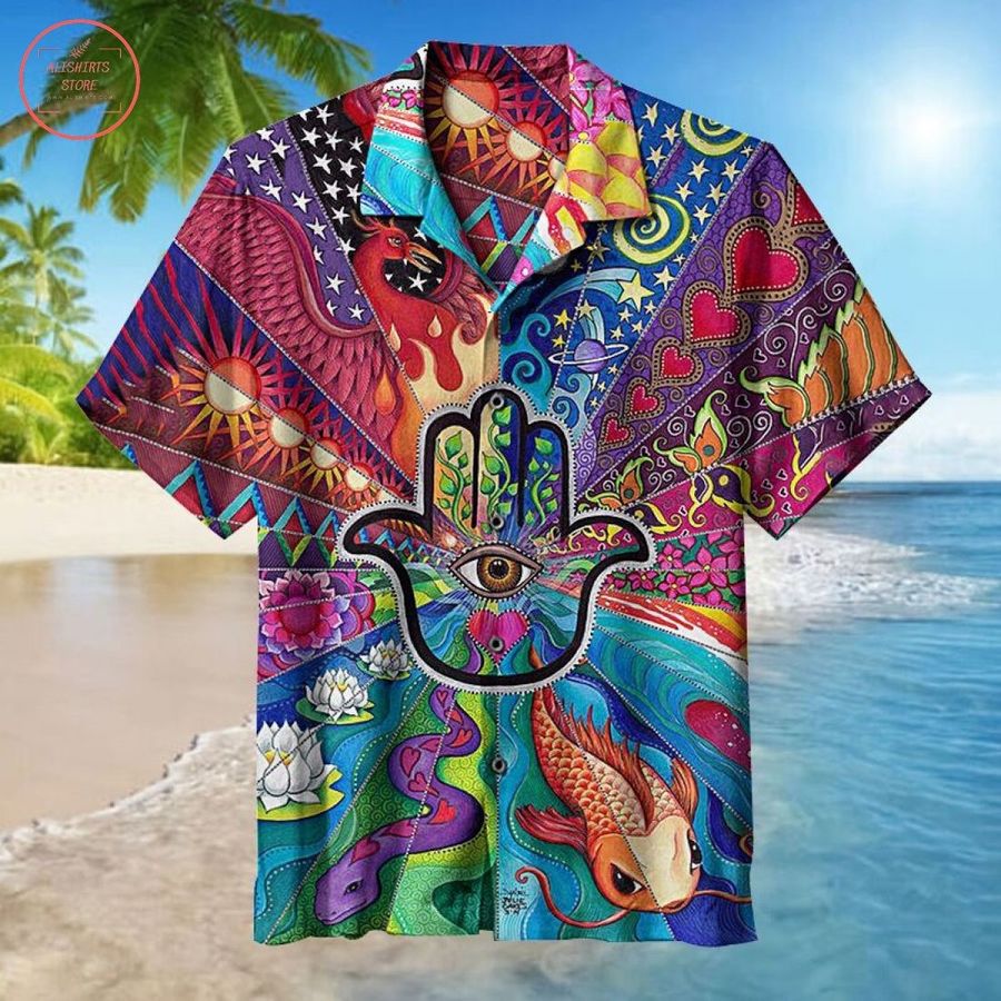 Hamsa Art Hawaiian Shirt