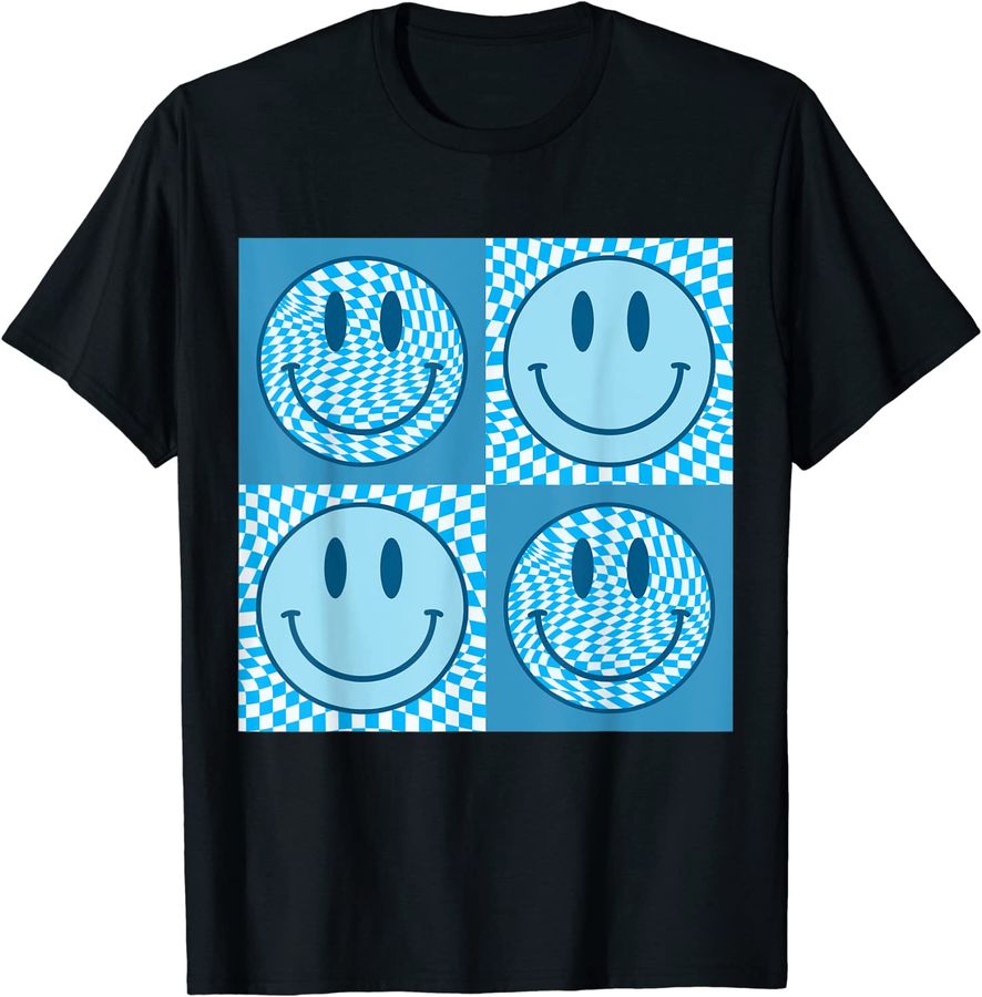 Happy Face Checkered Pattern Smile Face Meme Trendy Costume