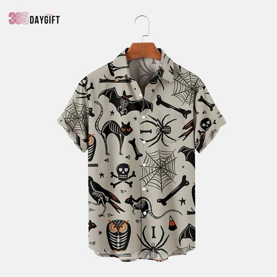 Happy Halloween Graphic Print Halloween Hawaiian Shirt