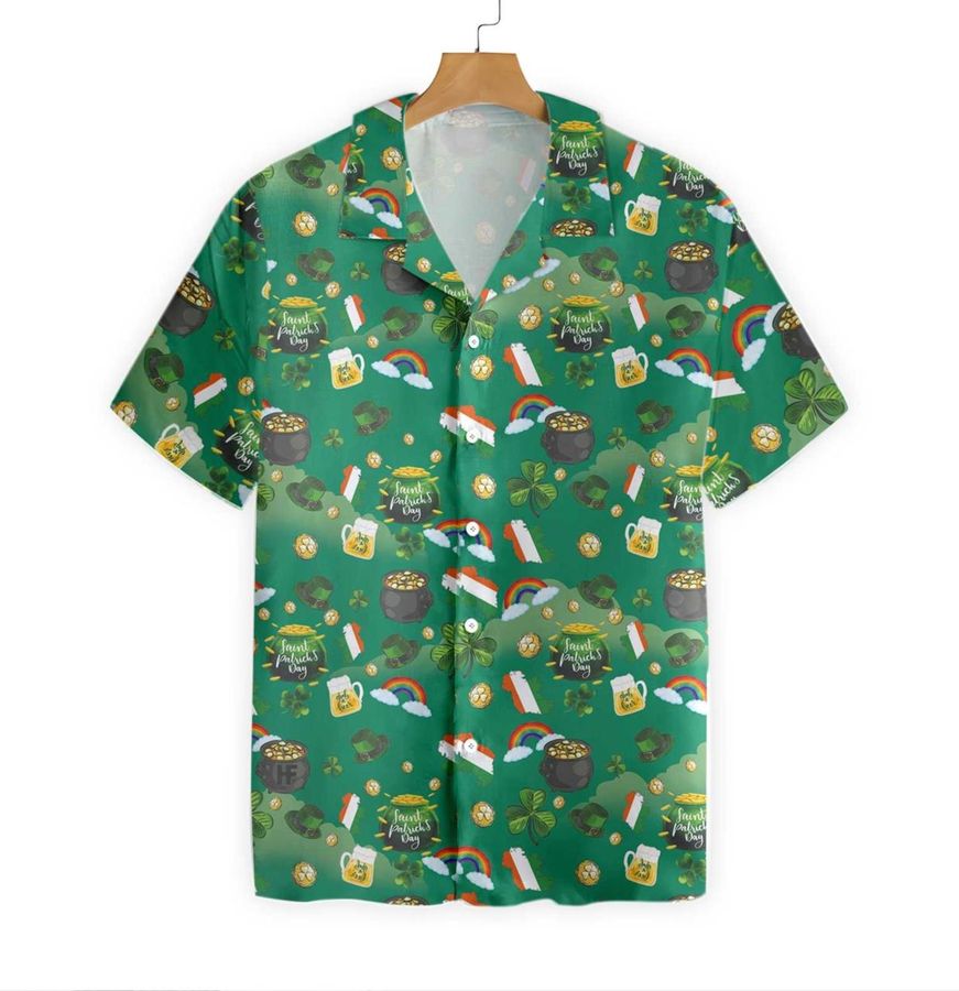 Happy Saint Patrick Day Ireland Proud Pattern Hawaiian Shirt 3