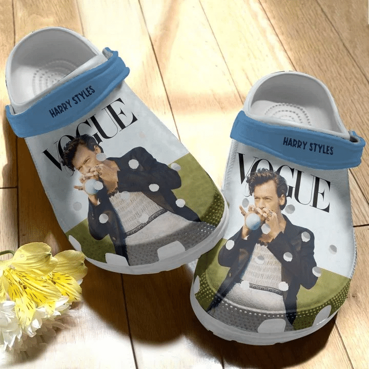 Hary Styles Vogue Gift For Fan Classic Water Rubber Crocs Crocband Clogs, Comfy Footwear