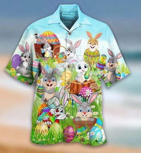 Hawaiian Aloha Shirts Happy Easter I’m So Eggtra