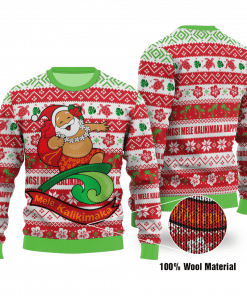 Hawaiian Santa Surfing Ugly Christmas Sweater All Over Print Sweatshirt