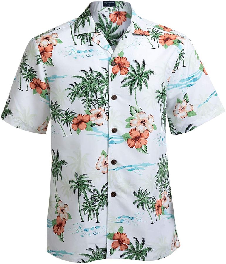 Hawaiian Shirts For Men Short Sleeve Regular Fit Mens Floral Shirts