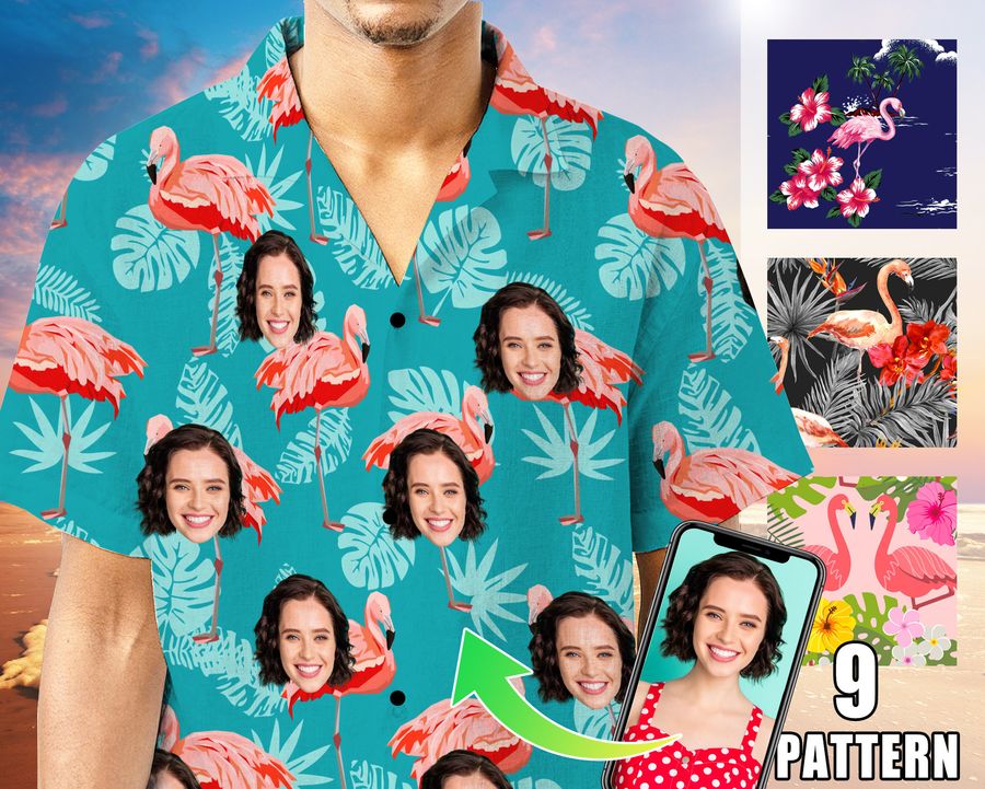 Hawaiian Shirts,Custom Retro Shirt,Personalized Face Beach Shirts,Custom Photo Shirt,Vacation Shirt,Picture on Shirt,Gift For HimHer,S-5XL
