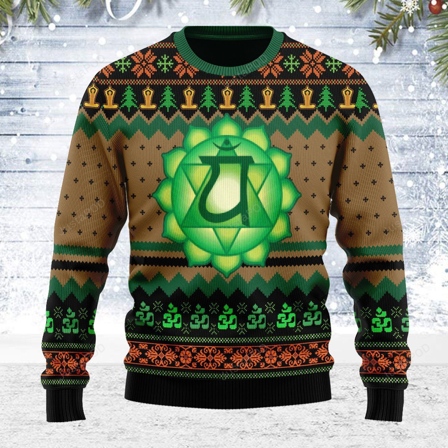 Heart Chakra Ugly Christmas Sweater All Over Print Sweatshirt Ugly