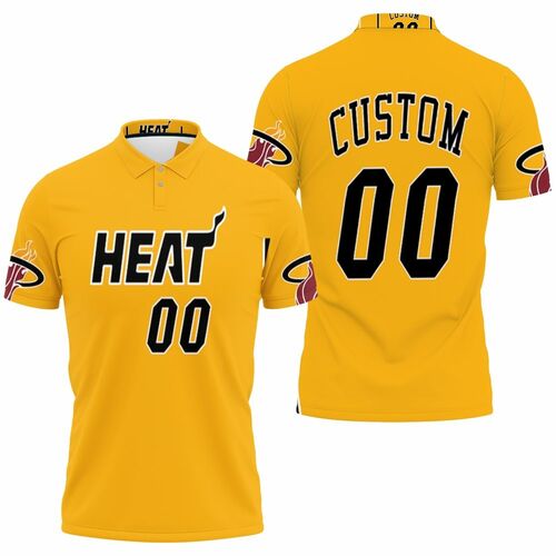Heat 2020-21 Earned Edition Yellow Personalized Jersey Inspired Polo Shirt Model A3447 All Over Print Shirt 3d T-shirt